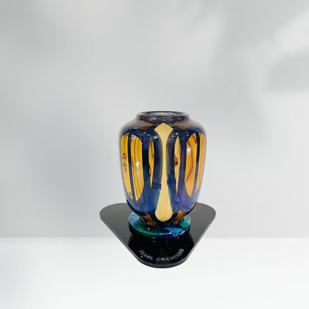 Wood Epoxy Amphora Vase A 1003 Unique Purple - Image 2