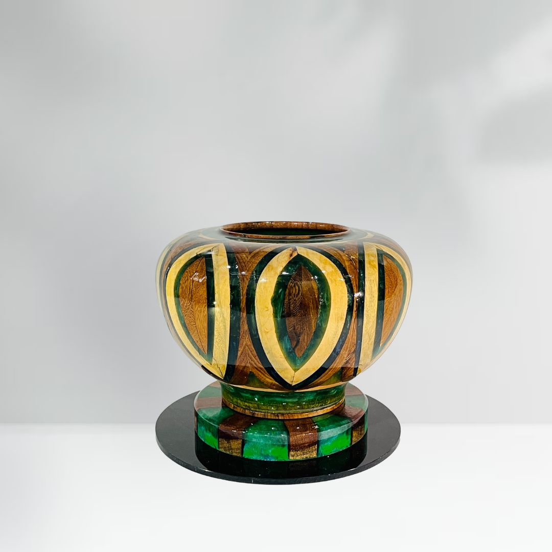 Wood Epoxy Semi Vase Crown H4 - Image 3