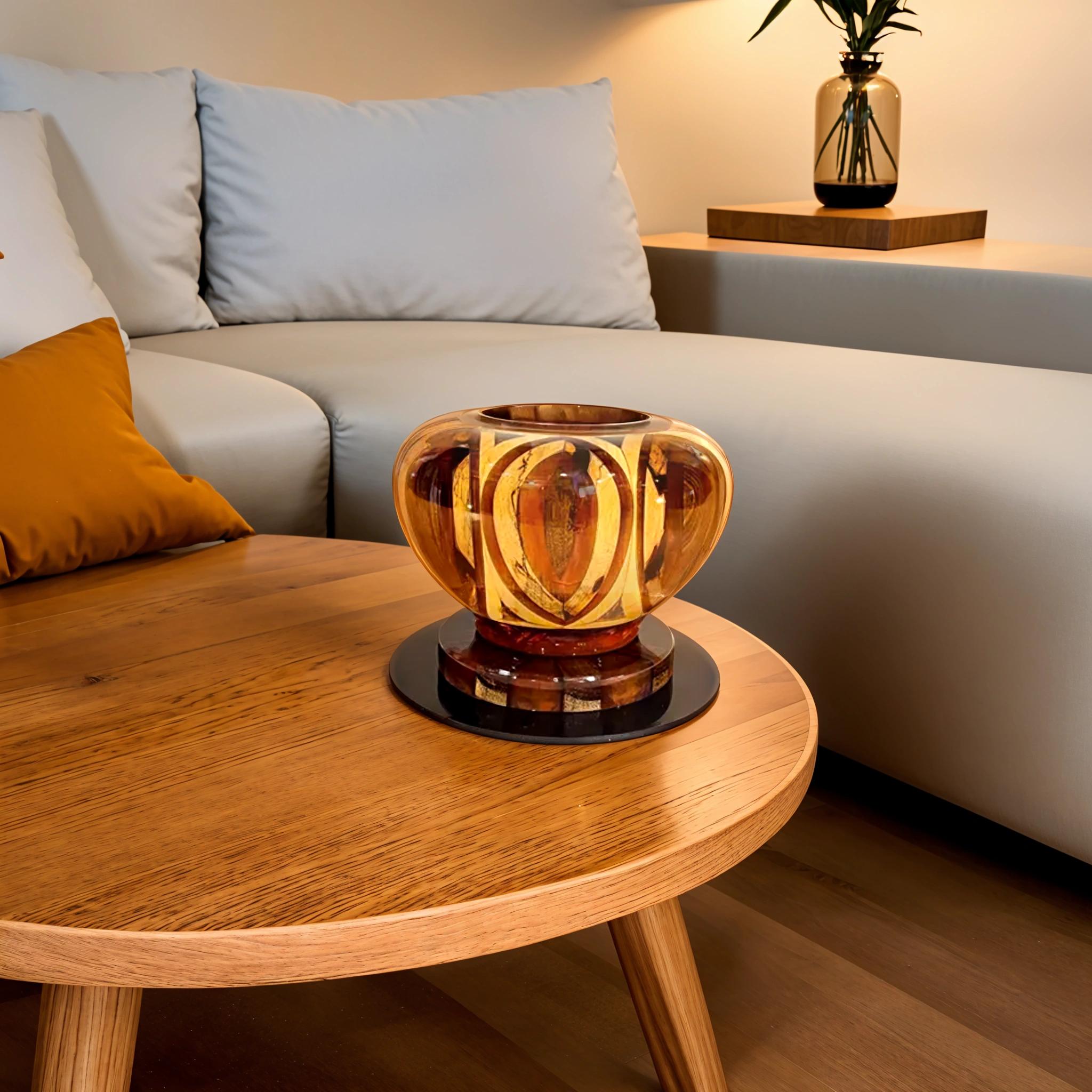 Wood Epoxy Semi Vase Crown H5 - Image 2
