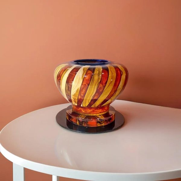 Wood Epoxy Semi Vase Crown H1