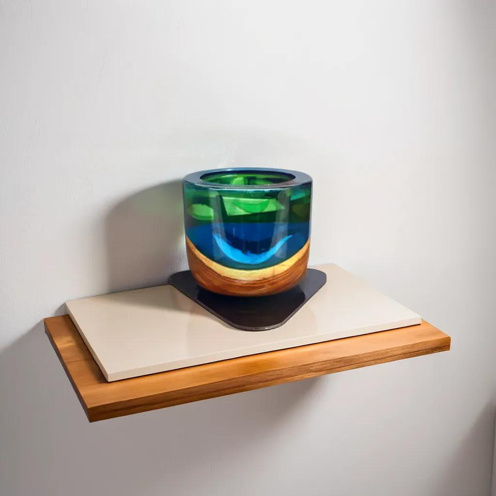 Wood Epoxy Unique Shape Bowl G 51 The Ocean - Image 2