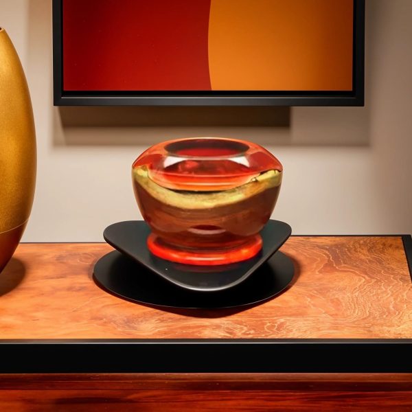 Wood Epoxy Unique Shape Bowl F 10 Monorchy Red