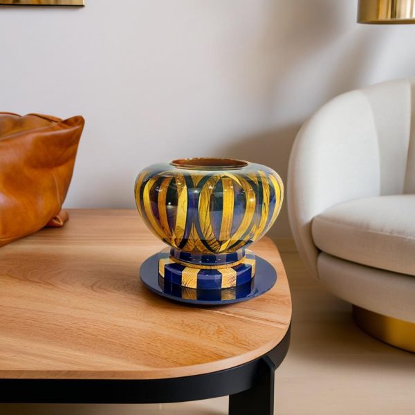 Wood Epoxy Semi Vase Crown H3